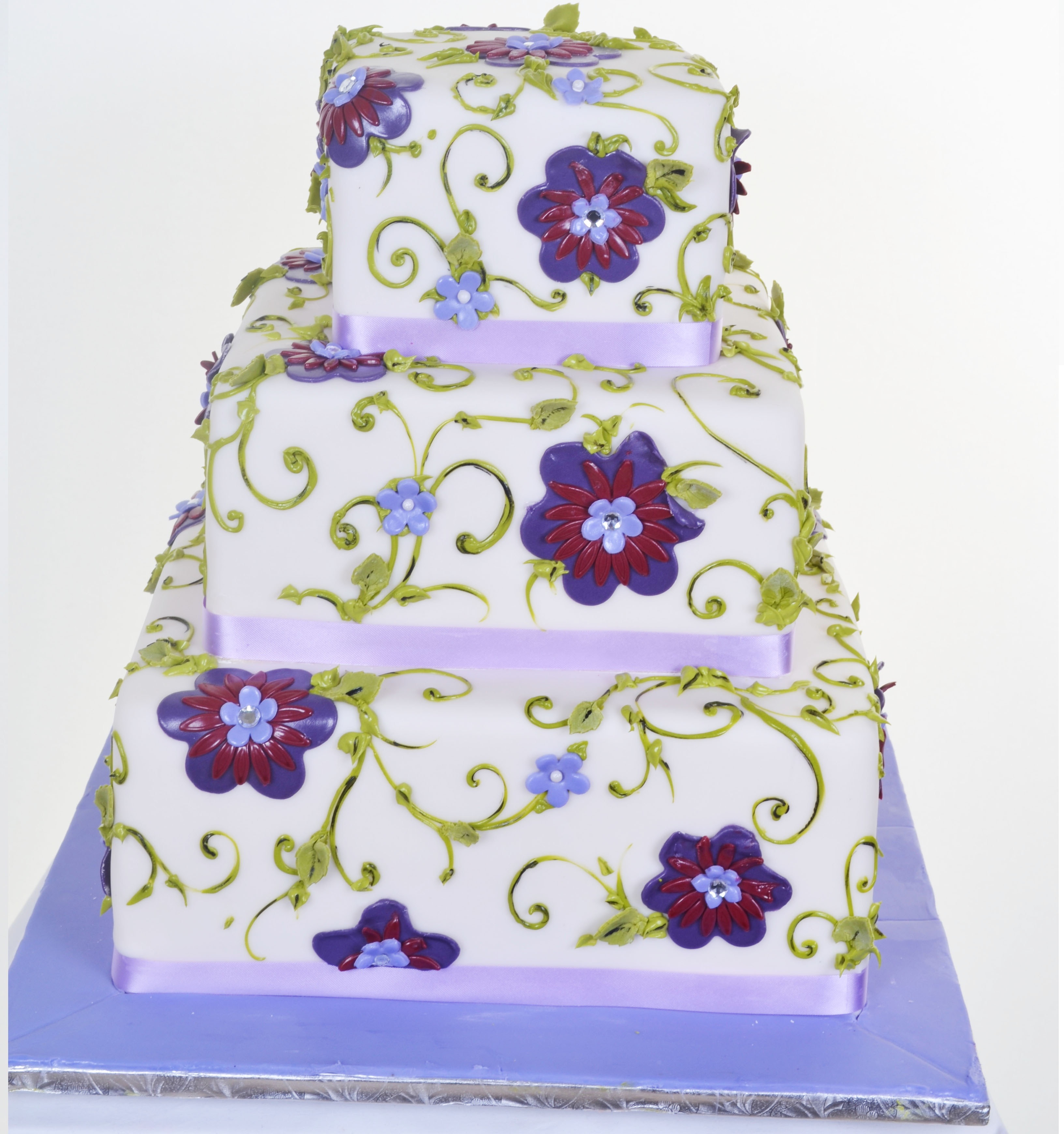 The Purple Wedding Cake Theory Wedding Cakes Fresh Bakery Pastry Palace Las Vegas 