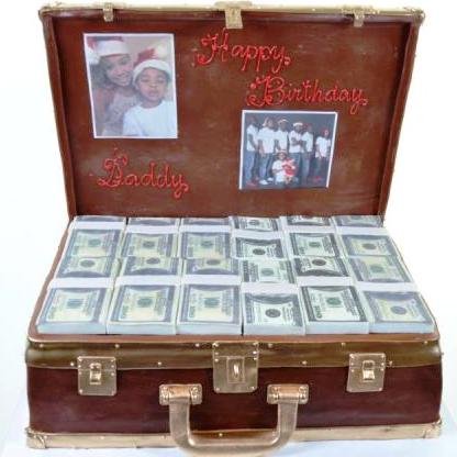 LV Money Suitcase Cake