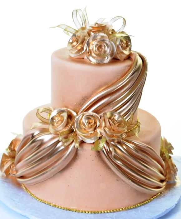 1221 – Gold Satin Drapes