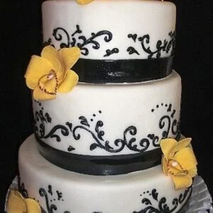 W376 – Orchids & Swirls