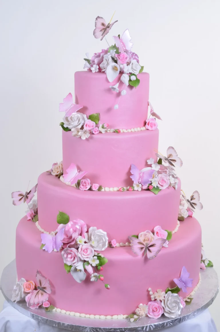 W553 – Pink Garden Butterflies