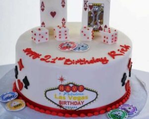 Vegas Birthday Cake